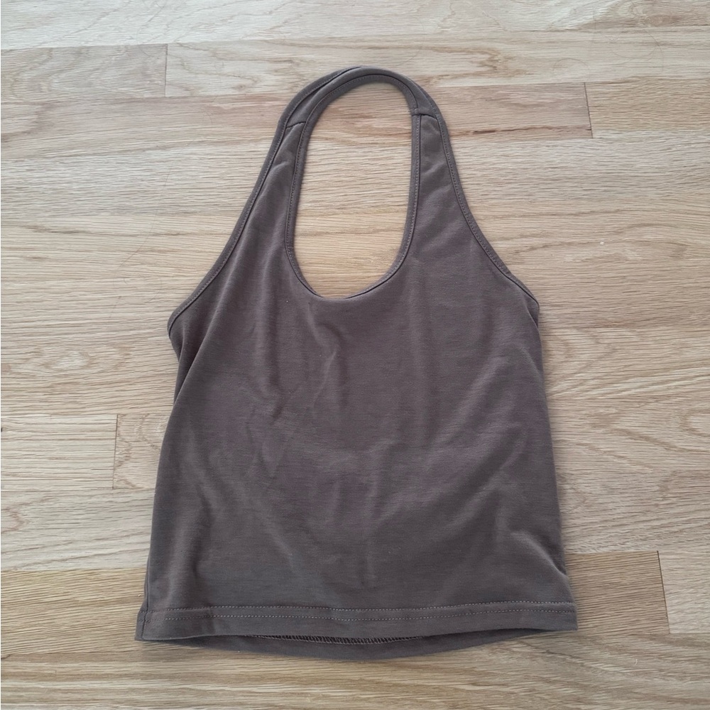 Brown Racerback Tank Top
